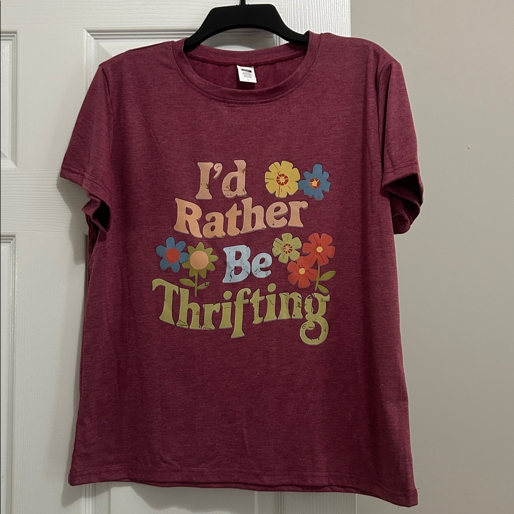 $3 💕5/$15 Women's Casual Graphic Tee - pinkish purple NEW - Picture 5 of 6